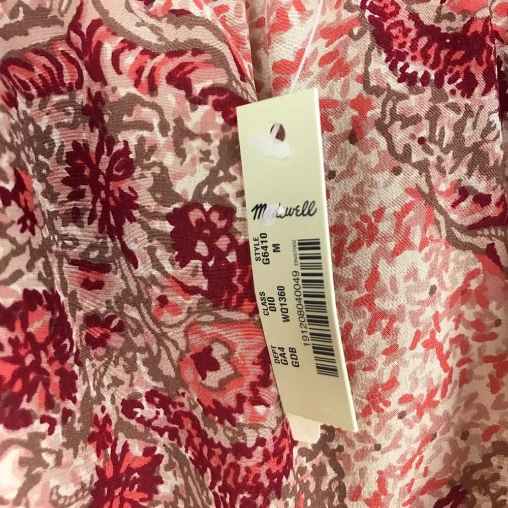Madewell Silk Cold Shoulder Dress In Paisley M & L - Picture 5 of 7
